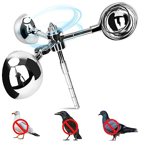 YIKEDAN Espiral refletor repelente de pássaros, repelente de pássaros exterior, repelente de pombas, anti-pombos espantalhos para varanda, árvores frutas e jardins
