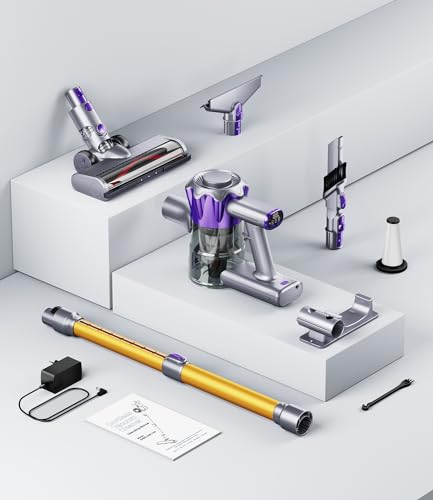 MBYULO Cordless Vacuum Cleaner, 450W 40Kpa Powerful Stick Vacuum, Up to 50Mins Rechargeable Battery, Vacuum Cleaners for Home Anti-Tangled Lightweight Handheld for Hardwood Floor, Carpets, Pet Hair - Image 3