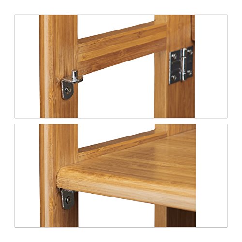 Relaxdays mensola Pieghevole in Legno, bambù