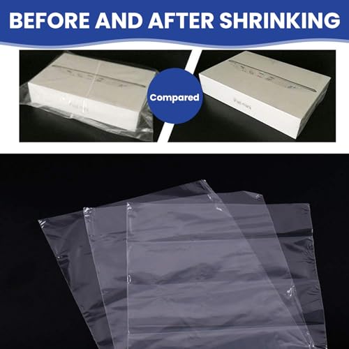 Image of YOTINO 6 x 9.5 inch Clear PVC Shrink Flat Bags, 100 Pack, Heat Sealing, Moisture-Proof, Dust-Proof, Odor-Resistant, Ideal for Soaps, Shoes, Bath Bombs, Cosmetics, Electronics & More