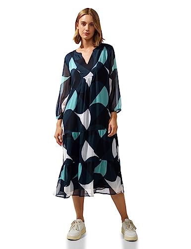 STREET ONE Damen A143688 Tunika Midikleid, cool Vintage Green, 64