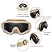 SPOSUNE Airsoft Goggles Anti Fog Army Tactical Goggles with 3 Interchangeable Lens UV400 Protection Over Glasses Airsoft Eye Protection Desert Goggles