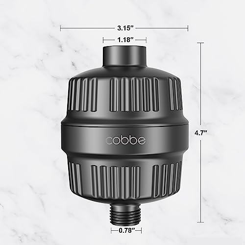 Cobbe Shower Filter for Hard Water Shower Head Filter - with Replaceable Filter Cartridges - High Output Shower Water Filter for Removing Chlorine and Harmful Substance, Matte Black - Thumbnail 5