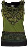 Size:S/M (34/36) Tolles Psytrance Tanktop mit Schalkragenkapuze