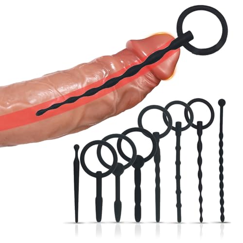 BDSMAGE Dilator Harnröhre Silikon 8 Set,Harnröhren Dilatatoren Männer Multifunktional Penis Plugs Sexspielzeug Set,Sex Toyset Herren erotisches Sex Spielzeug ab 18 für Paare extrem SM Sex (B)