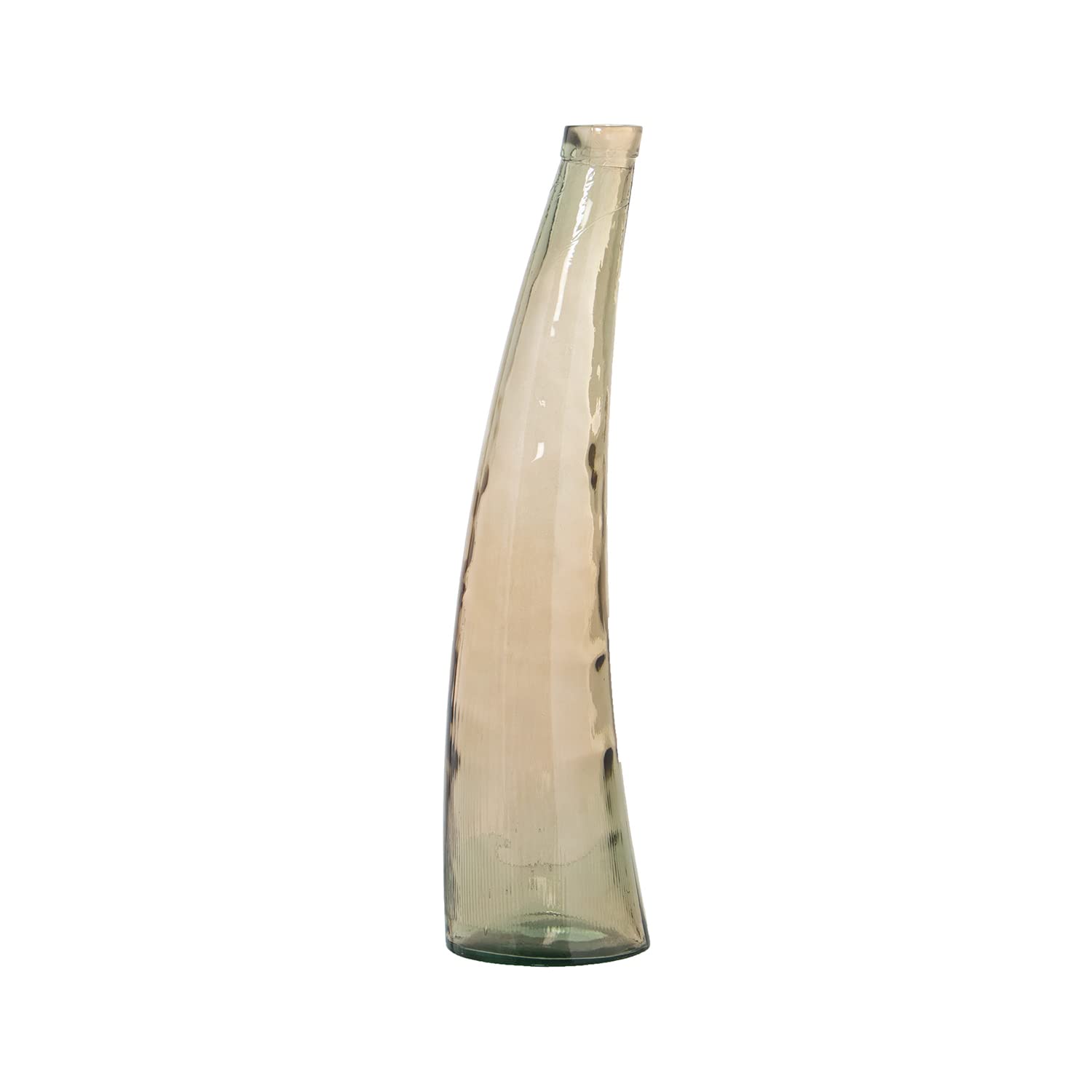 Vase en verre recyclé 80 cm marron clair de haute qualité pour intérieur élégant