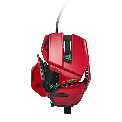 Mad Catz マッドキャッツ ゲーミングマウス R.A.T. 8+ ADV 有線マウス エルゴノミクスデザイン Pixart PMW 3389 PRO光学センサー搭載 国内正規品 2年保証 MR06DCINRD000-0JI