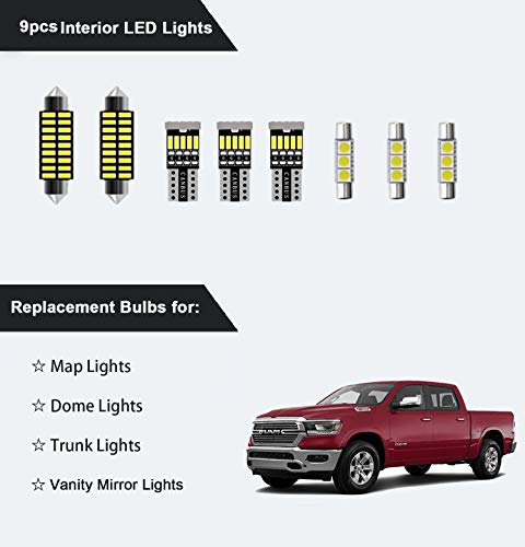 Kit 13 luces LED interiores para Dodge Ram 2019-2023 miniatura 3