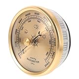 Ciieeo Barómetro Portátil Multifuncional Hogar, sin Líquido, Dial Ajustable y Puntero, Herramienta Compacta de Metal para Medir Presión Atmosférica, Indicado para Uso en Exteriores