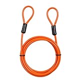 モトベース（MOTO BASE）盗難防止用品 モトロックシリーズ コンパクト ループワイヤー（φ4.5） 長さ：1800ｍｍ/オレンジ｜MBLC-STW-02-180OR