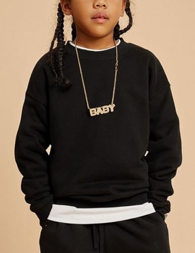 Gihuo Unisex Boy's Girls Winter Warm Sherpa Lined Crewneck Pullover Sweatshirt Fleece Casual Fall Clothes Sweatshirts4