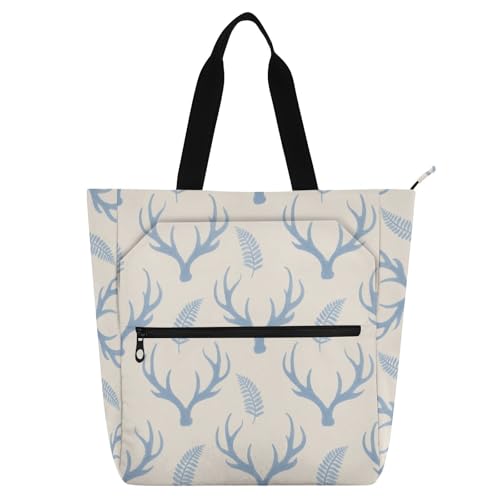 Bolsa de mano para niños y niñas: bolso escolar reutilizable con estampado de hojas de alce