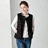 ✪Material ：llenando el 90% plumón de pato. Este chaleco es a prueba de viento, es suficiente para mantenerte caliente y cómodo durante el frío otoño invierno.