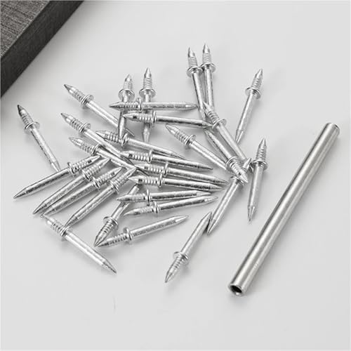 Clavos sin costura con punta doble para molduras, 800 piezas, con herramienta de socket específica para clavos miniatura 3