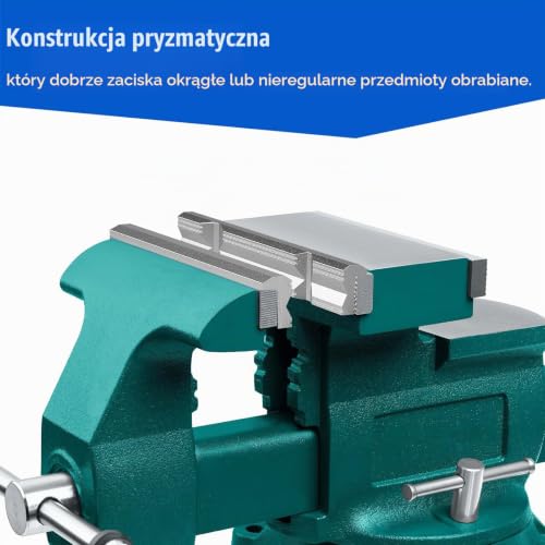 SWAWIS Imadło ochronne 150 mm, 1 para szczęk ochronnych z aluminium, szczęki mocujące z magnesem i pryzmatami, zapasowe szczęki do imadła, zaciskane