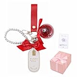プリザーブドフラワー キーホルダーレディースキーホルダー母の日プレゼント ホワイト デープレ枯れない花 誕生日プレゼント女性人気 かわいい ウサギ 母 敬老の日 彼女 女性友達 娘 ギフト バレンタイン 記念日 結婚祝い 引越し祝い 入学 卒業 退職祝 バラ ひな祭り エターナルフラワー (赤色, リボン金)