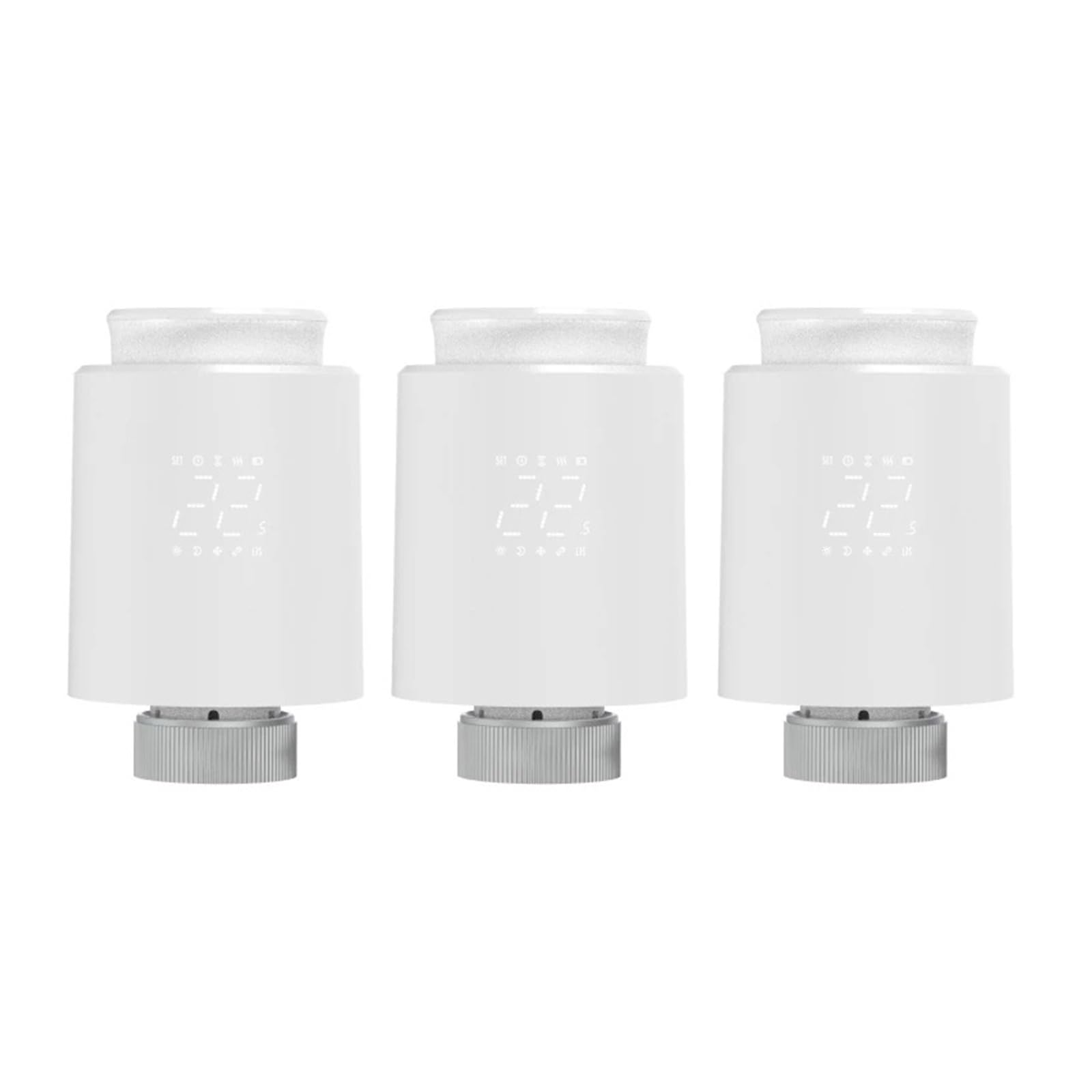Smart Tuya Wifi/ZigBee3.0 Radiator Actuator TRV Programmable Thermostatic App Remote Temperature Controller(Zigbee 3PCS)