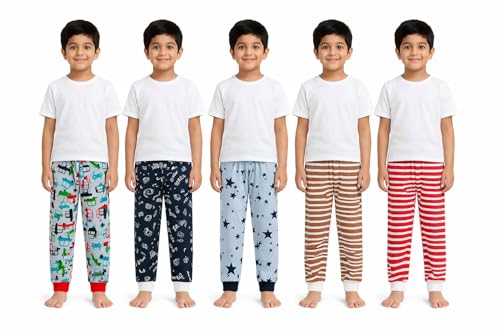 Image of AmazBabyBoys Cotton Printed Track Pants Boy's Regular fit Trackpants (Assorted Prints)