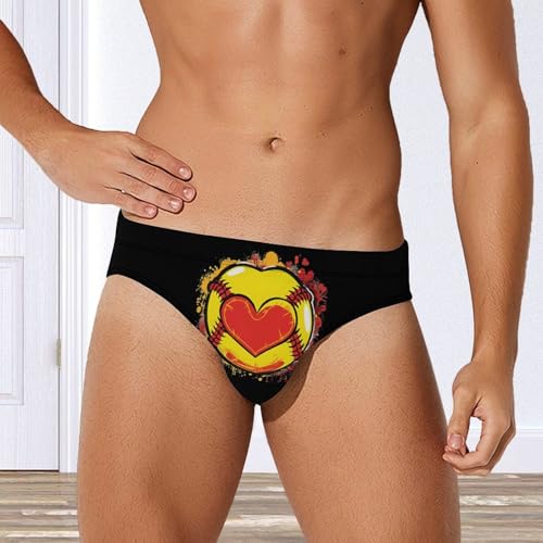 Softball Lover Novelty Men's Brief Swimwear Pants Swimming Trunks Beach Shorts Underwear4