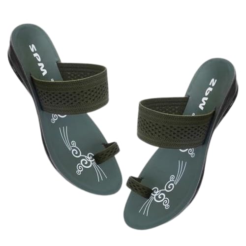 Image of Women's Stylish Solid Colour Flip Flop Slippers Comfortable,Lightweight,Versatile Styling Sl378