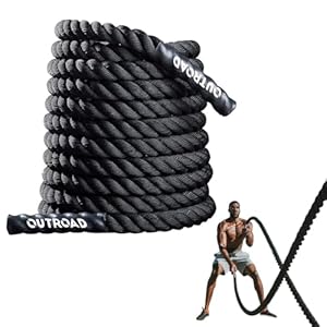 Omelaza 1.5″ Diameter 30ft Battle Rope Battle Ropes for Exercise Workout Rope Exercise Rope Battle Ropes for Home Gym Heavy Ropes for Exercise Training Ropes for Working Out