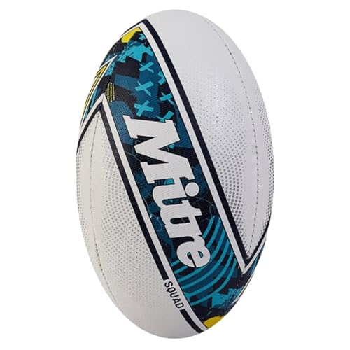 Ballon de rugby SQUAD Mitre taille 3 blanc idéal pour les après-midis au parc