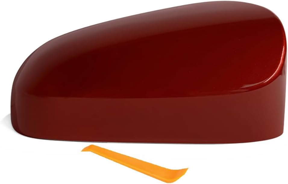 Left Driver Side Car Mirror Cover Replacement Compatible With 2014-2017 Toyota Corolla 11th Gen Rearview Mirror Cover（Without Turn Signal Lights） (Orange left)