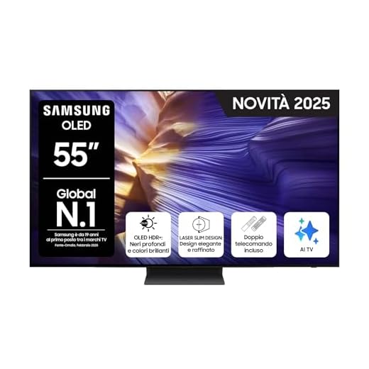 Samsung Smart TV 55'' QE55S94FAEXZT OLED 4K, NQ4 AI Gen3 Processor, 4K AI Upscaling Pro, Motion Xcelerator 144Hz, Dolby Atmos & OTS Lite, LaserSlim Design, 2025