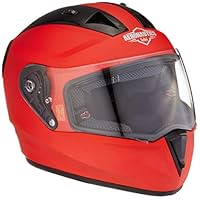 Steelbird SA-1 Aeronautics Full Face Helmet with Plain Visor (Matt Red, M)