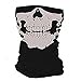 Produktbild Hosaire Winddicht Dehnbar Totenkopf-Maske Nackenwärmer Schal Ski mit Kopfbedeckungen Stahlrohr Half Face Cover Magic Stirnband Schleier für Motor Radfahren Reiten Klettern Snowboard,Schwarz