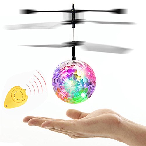 Preisvergleich Produktbild OHQ Fliegendes Spielzeug, LED Blinklicht Flugzeug Hubschrauber Fliegen RC Elektrische Kugel Induktion Spielzeug (Mehrfarbig)