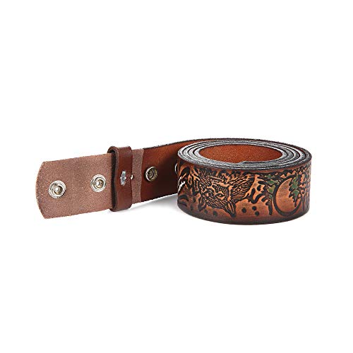 Image of Gelante Genuine Full Grain Leather Belt Strap without Belt Buckle