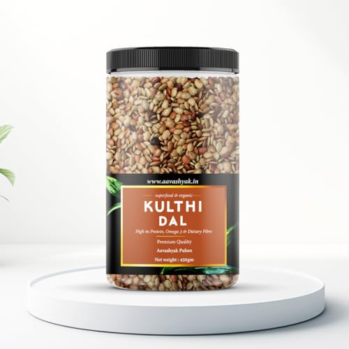 Image of Aavashyak Organic Kulthi Dal 450g | Horse Gram | Kollu | Vulavalu | Hurali Kalu | Kulthi Beans | Unpolished | Dust & Stone Free | Kidney Filter | Sourced from Uttarakhand Farms