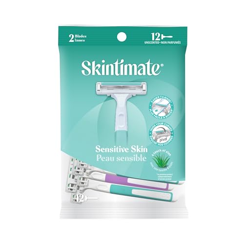 Skintimate Twin Blade Disposable Razor for Women - 12ct