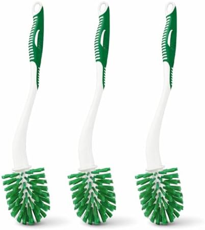 LIBMAN Curved Toilet Brush - 3 Pk Angled Toilet Bowl Brush with Long Handle - Bathroom Bowl Cleaning image 5