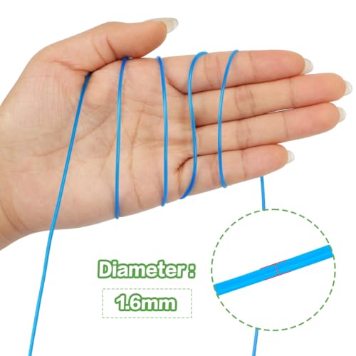 1.6mm Nylon Strimmer Wire, 100M Round Strimmer Line Strong Trimmer Cord for Garden Strimmer Grass Trimmers Electric (Blue) 3 1.6mm Nylon Strimmer Wire, 100M Round Strimmer Line Strong Trimmer Cord for Garden Strimmer Grass Trimmers Electric (Blue) - Image 3