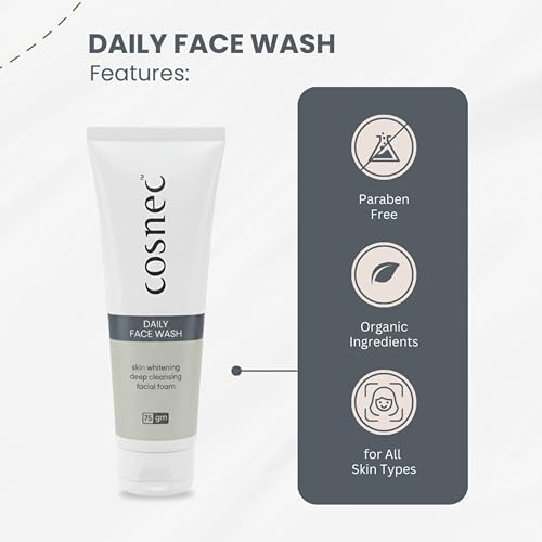 Image of DailYy Face Wash 75 g | GentlLe CleansinNg Facial Foam for Fresh & Clean Skin | For Men & Women,दैनिक उपयोग वाला फेस वॉश, त्वचा के लिए फेस वॉश, काले धब्बों के लिए फेस वॉश,[ pack of 1 ]