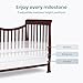 Dream On Me Violet 7-in-1 Convertible Full-Size Baby Crib with Toddler, Day & Full Bed Conversion in Cherry, GreenGuard Gold & BSA, 4 Mattress Heights, Sustainable Pinewood