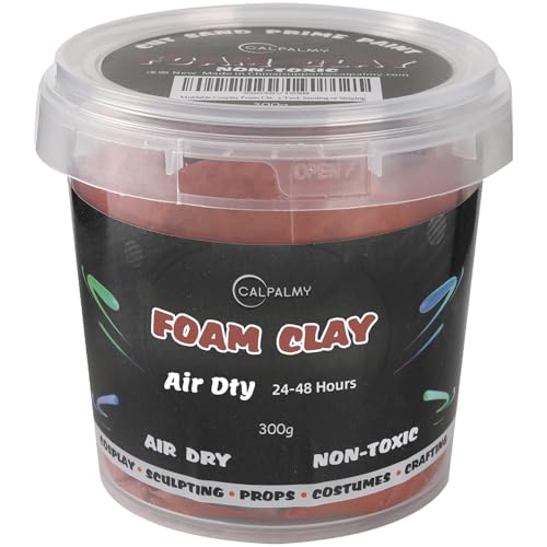 Image of Moldable Cosplay Foam Clay Brown Colors (300g) - High Density and Quality for Intricate Designs | Air Dries to Perfection for Cutting with a Knife or Rotary Tool, Sanding or Shaping