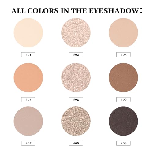 MYSTER ROSEY Neutral Eyeshadow Palette, Nude Eyeshadow Palette, Matte Eye Shadow Makeup Palette