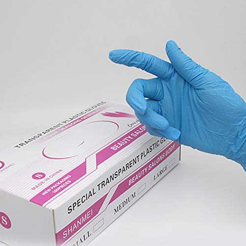 Disposable Gloves,Anself 50pcs Nitrile Powder Free Latex Free Gloves for Examination,Tattoo,Protection Use Size M
