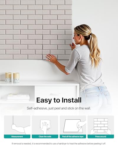 Image of Soundsbay Soundproof Wall Panels, Acoustic Panels Self Adhesive, 18 Pack Sound Proof Foam Panels for Wall, Brick Acoustic Wall Panels for Wall, Office,Reccording Studio, Ceiling 12 inch X 12 inch X 0.4 inch Beige