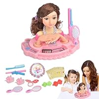 Makeup And Hair Styling Doll Head Toy, Makeup Hairdressing Doll Styling Head Toy With Hair Accessories, Girls And Braiding Princess For Kids