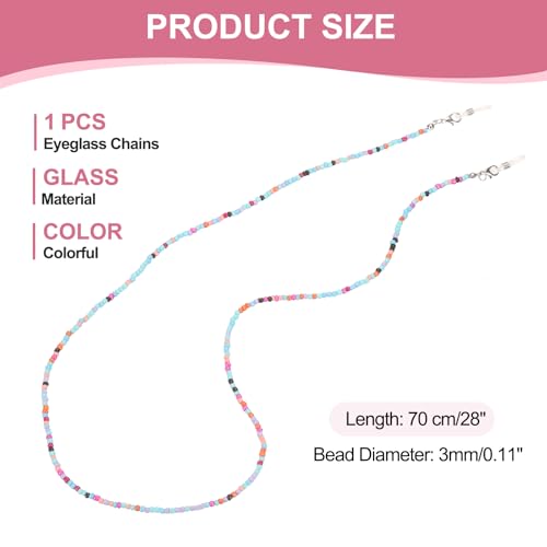 Image of uxcell Eyeglass Chains for Women, Eyeglass Holder Bead Chains Adjustable Sunglasses Lanyards Holder Chains for Glass