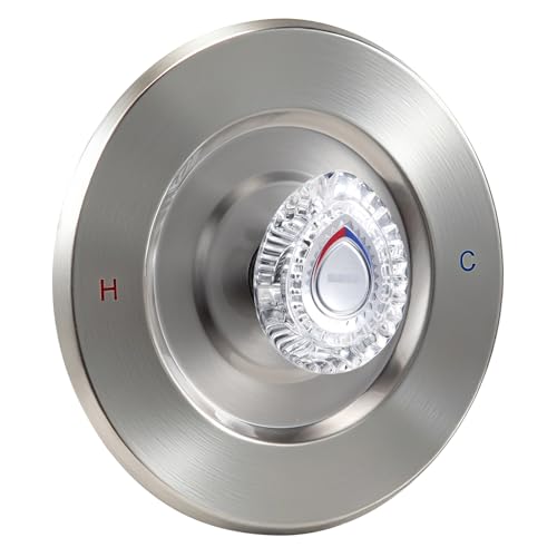 Image of T470 Shower Trim Kit, Compatible with Moen Chateau Shower Trim Kit, Single-Handle Tub /Shower Valve Trim, Includes Escutcheon, Tubes, Screws and Shower Handle (Brushed Nickel)