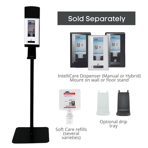 Image of Diversey IntelliCare Hybrid Hand Hygiene Dispenser, White, 6 Pack | Foam and Liquid Compatible, Large Sight Window, Dual Dosage Settings, ADA Compliant, Battery Assisted