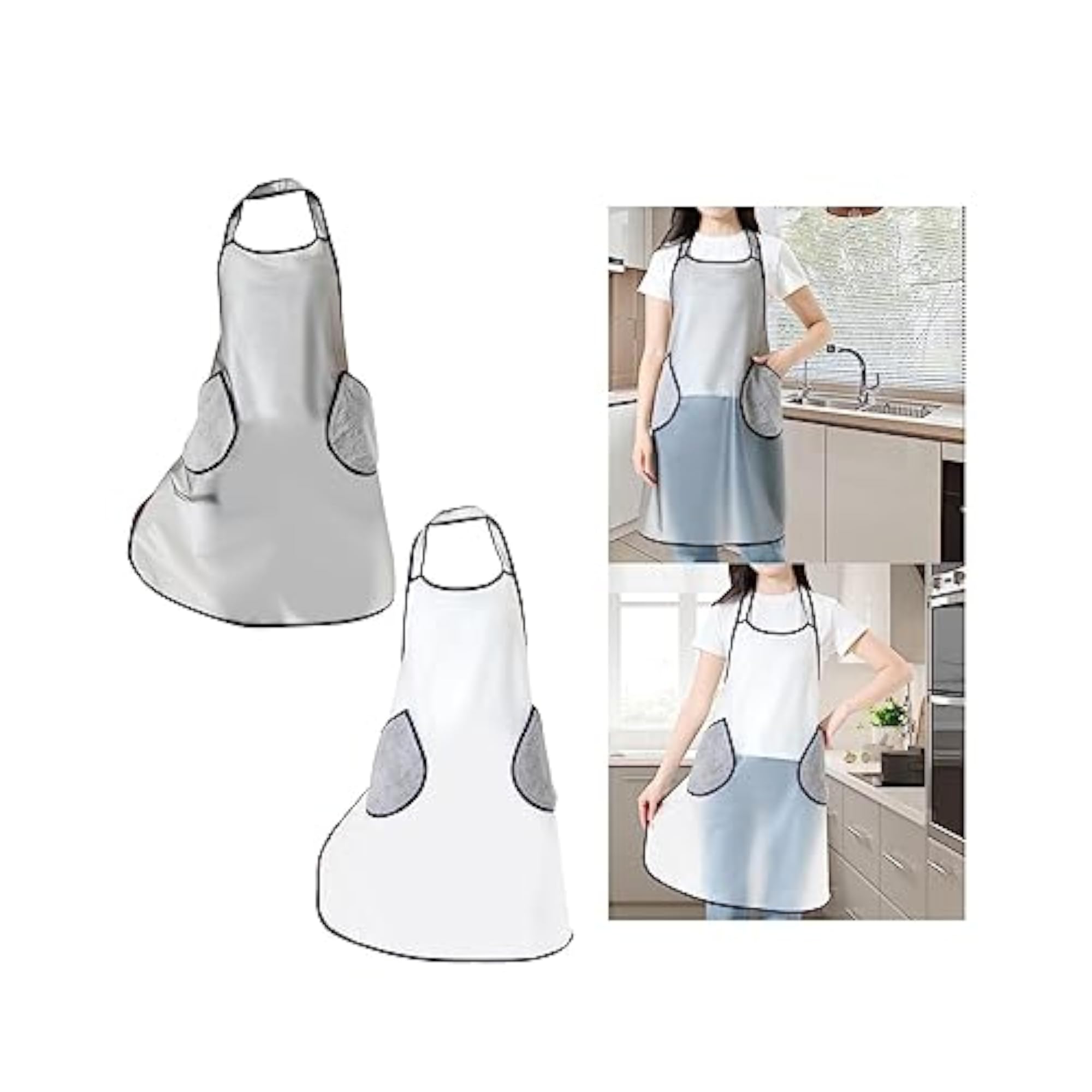 Cooking Apron with Hand Wipe Pockets