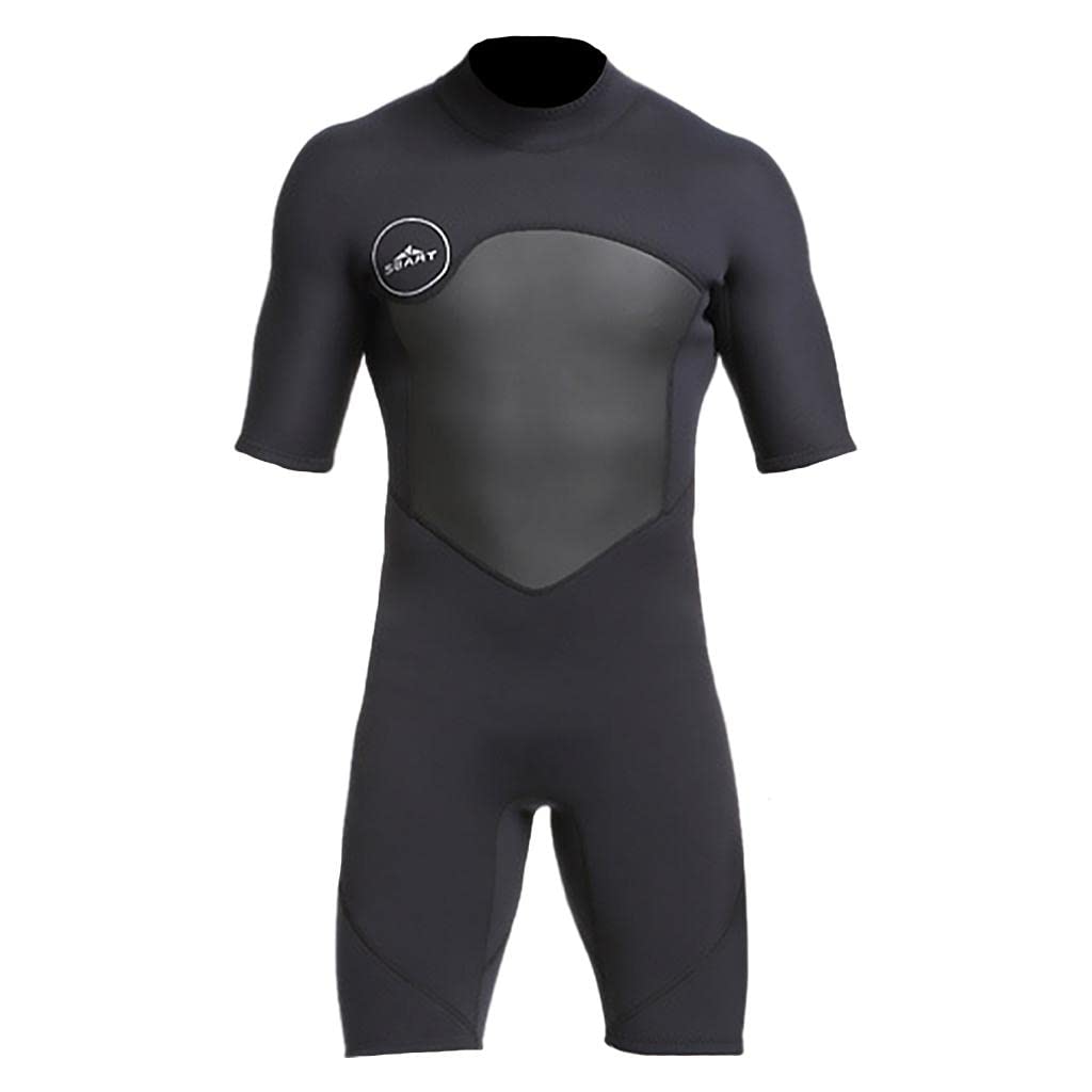 Lyla Mens 2mm Shorty Wetsuit Diving Snorkeling Surfing Scuba Dive Suit Jumpsuit Black L-image-8