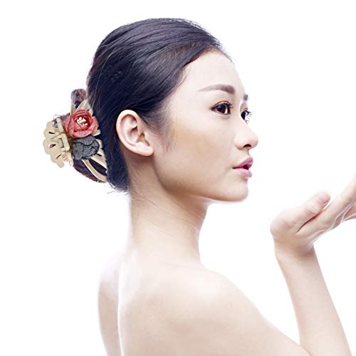 Beaupretty – Presilha de cabelo grande e antiderrapante com grampo de cabelo de fixação forte para c