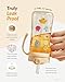 MOYUUM Leak Proof Sippy Cup with Handle | Made in Korea, 100% BPA Free PPSU, Magic No Spill Straw Cup with Attached Flip Top Lid, Easy to Hold for Babies and Toddlers, 9oz Yellow